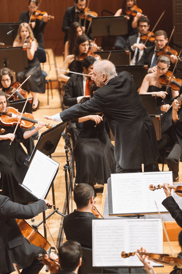 Daniel Barenboim avec le West-Eastern Divan Orchestra © Stefan Deuber, LUCERNE FESTIVAL