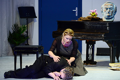 Acte III, Sachs, Eva, le piano et Wagner © Falk von Traubenberg
