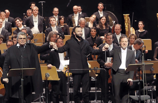 Peter Seiffert, Kirill Petrenko, Christian Gerhaher et le Bayerisches Staatsorchester ©Wilfried Hösl