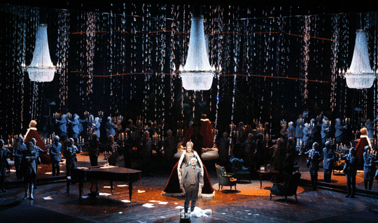 Final Acte II (Catherine II) Jeletzky (Vladimir Stoyanov) Hermann(Misha Didyk) ©De Nationale Opera/Forster
